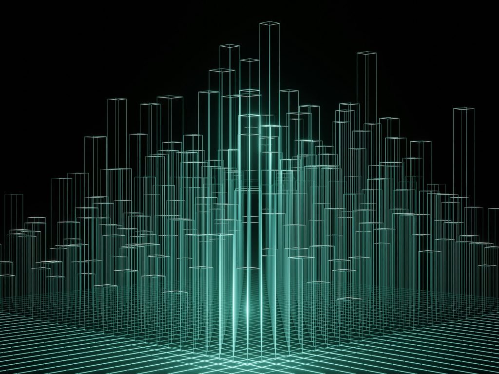 City illustration as digital twins, combined with edge AI, have proven capable of reducing the operational expenditure of smart buildings.