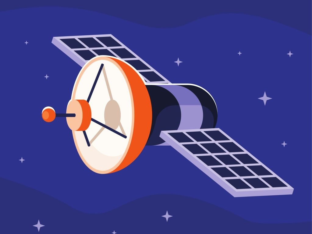 Space illustration as industrial enterprises are turning to hybrid satellite IoT networks to eliminate operational blind spots in terrestrial-only networks.